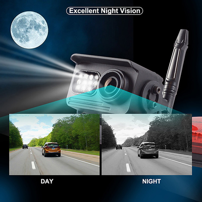 Εφεδρική κάμερα νυχτερινής όρασης FHSS ασύρματη μεγάλος καθρέφτης 12 ίντσας